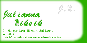 julianna miksik business card